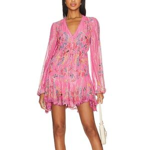 Fiora Short Dress in Pink HEMANT AND NANDITA